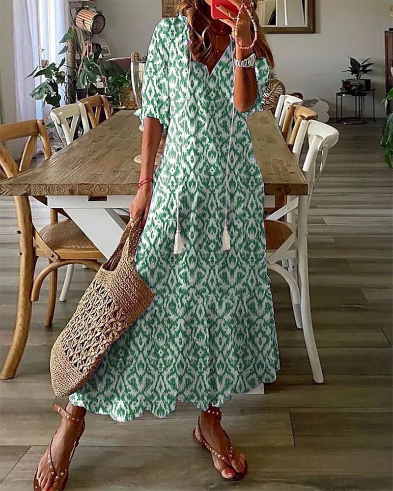 Lisa | Afslappet boho midikjole