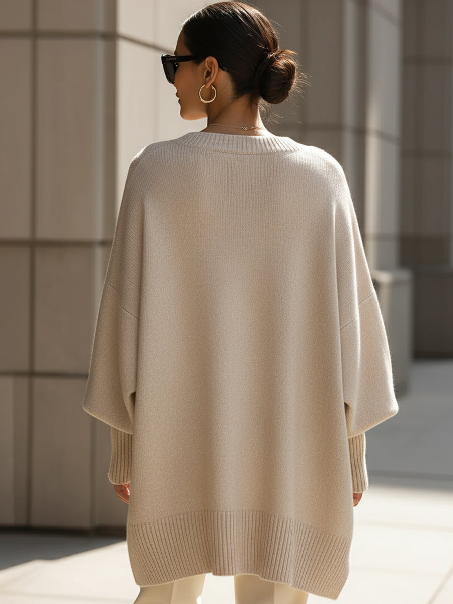 Femke | Oversized lang moderigtig trøje