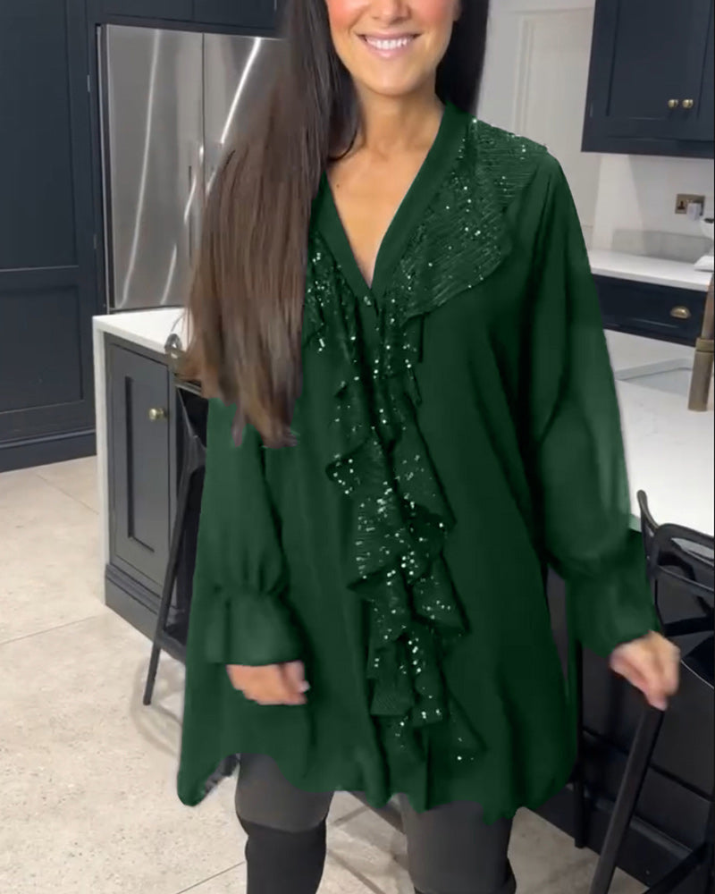 Lisa | Stilfuld bluse med flæser