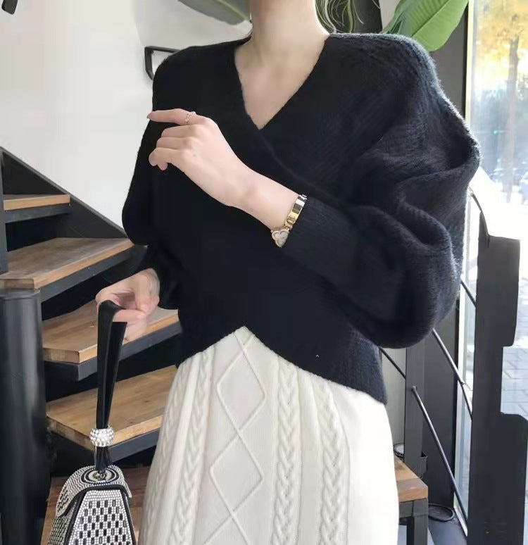 Iris | Elegant krydsstrikket sweater