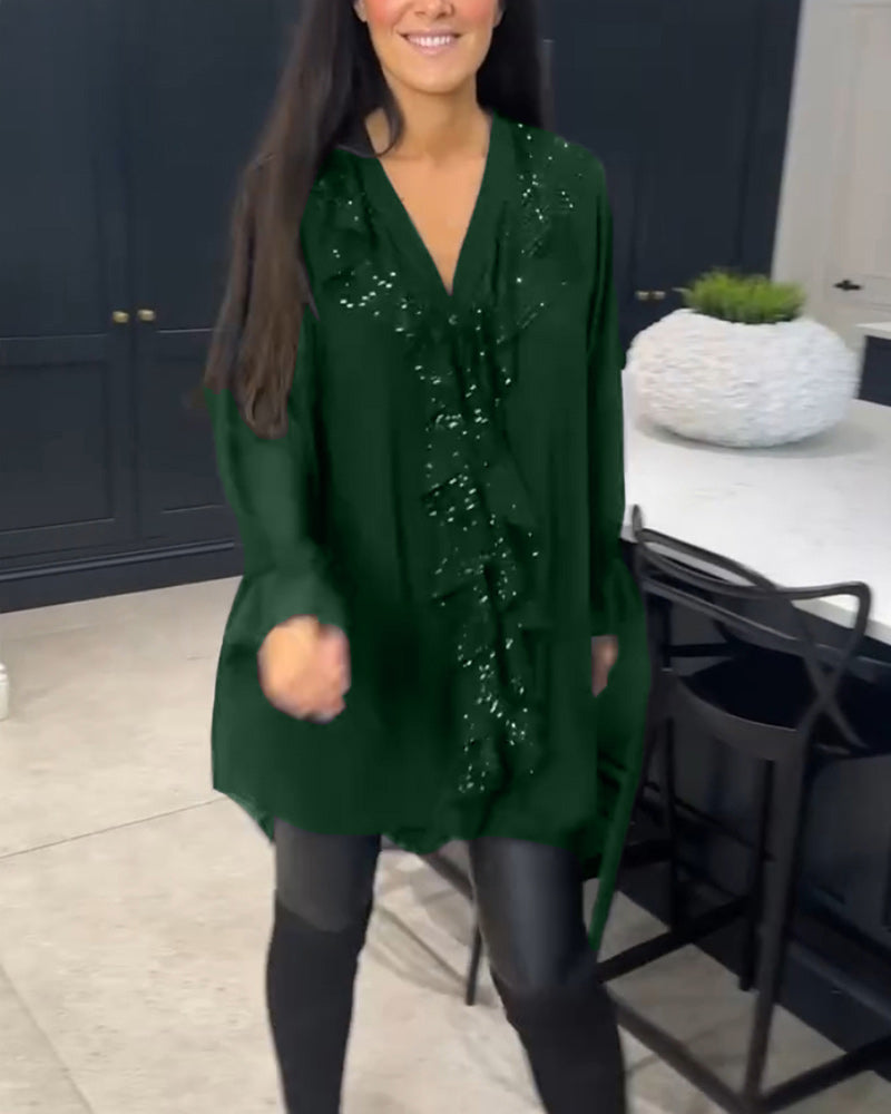 Lisa | Stilfuld bluse med flæser
