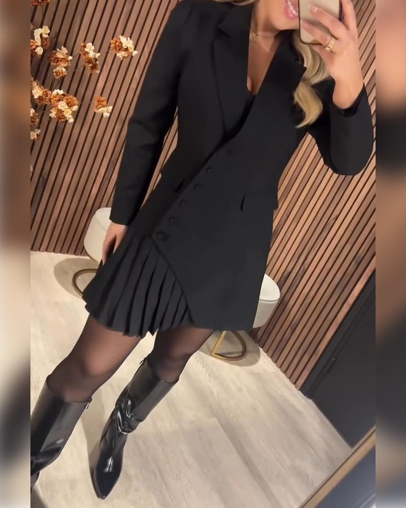 Kjole med revers og blazerlook