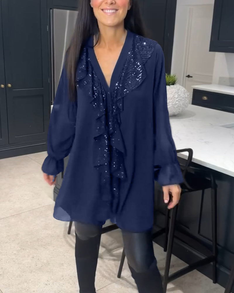 Lisa | Stilfuld bluse med flæser