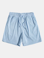 Kortærmet fløjlsbluse og shorts