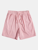 Kortærmet fløjlsbluse og shorts