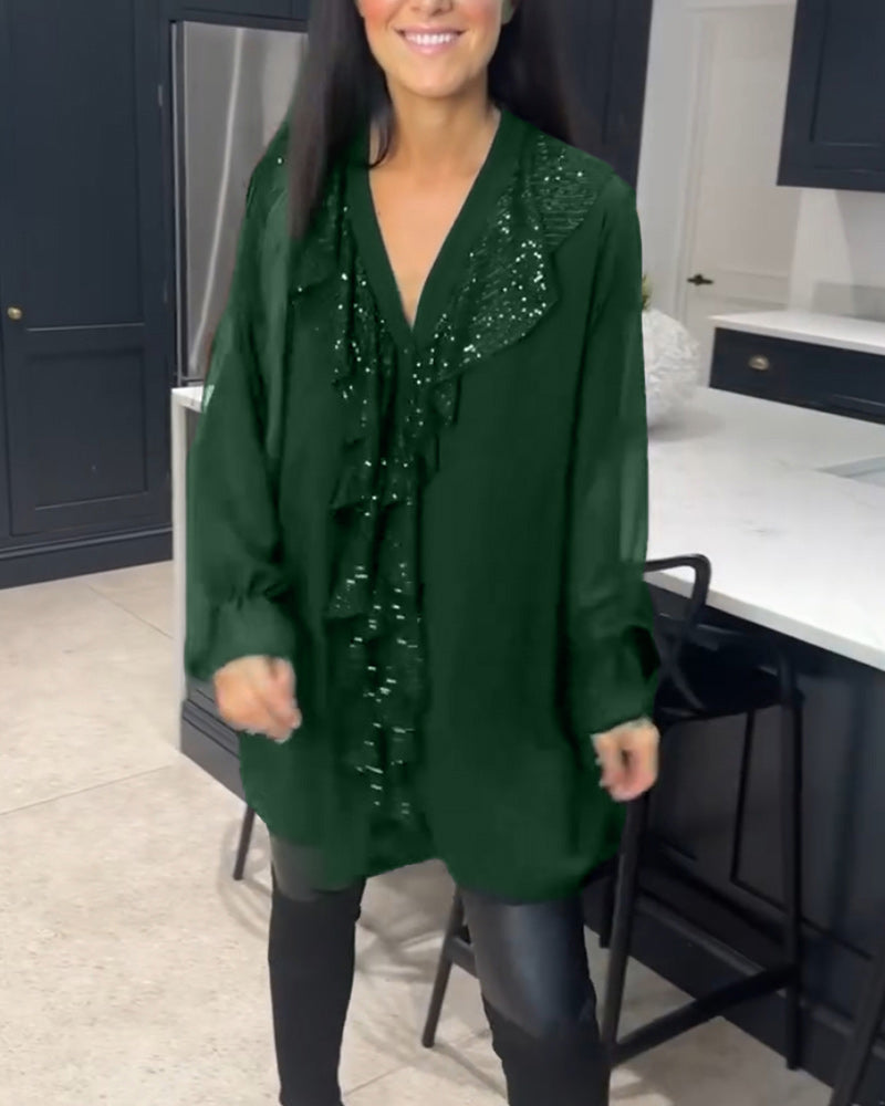 Lisa | Stilfuld bluse med flæser