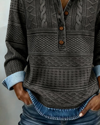Laluna® | Trendy sweatshirt med krave