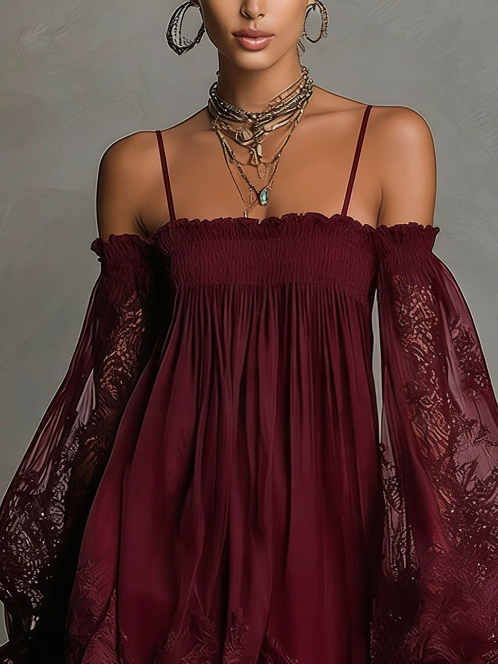 Naomi • Minikjole med off-shoulder-halsudskæring