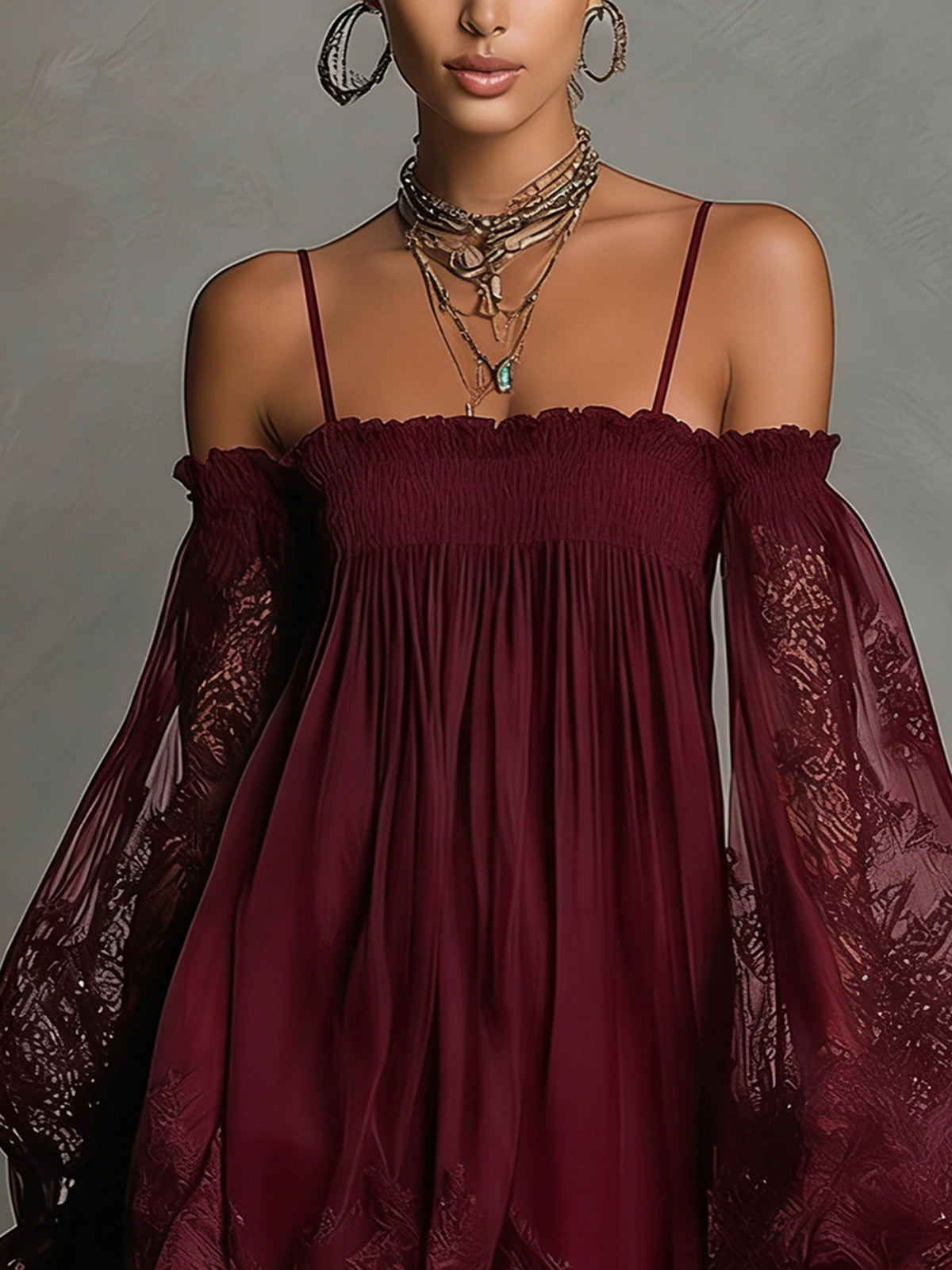 Naomi • Minikjole med off-shoulder-halsudskæring