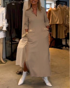 Emma | Off-shoulder kjole med 3/4-ærmer