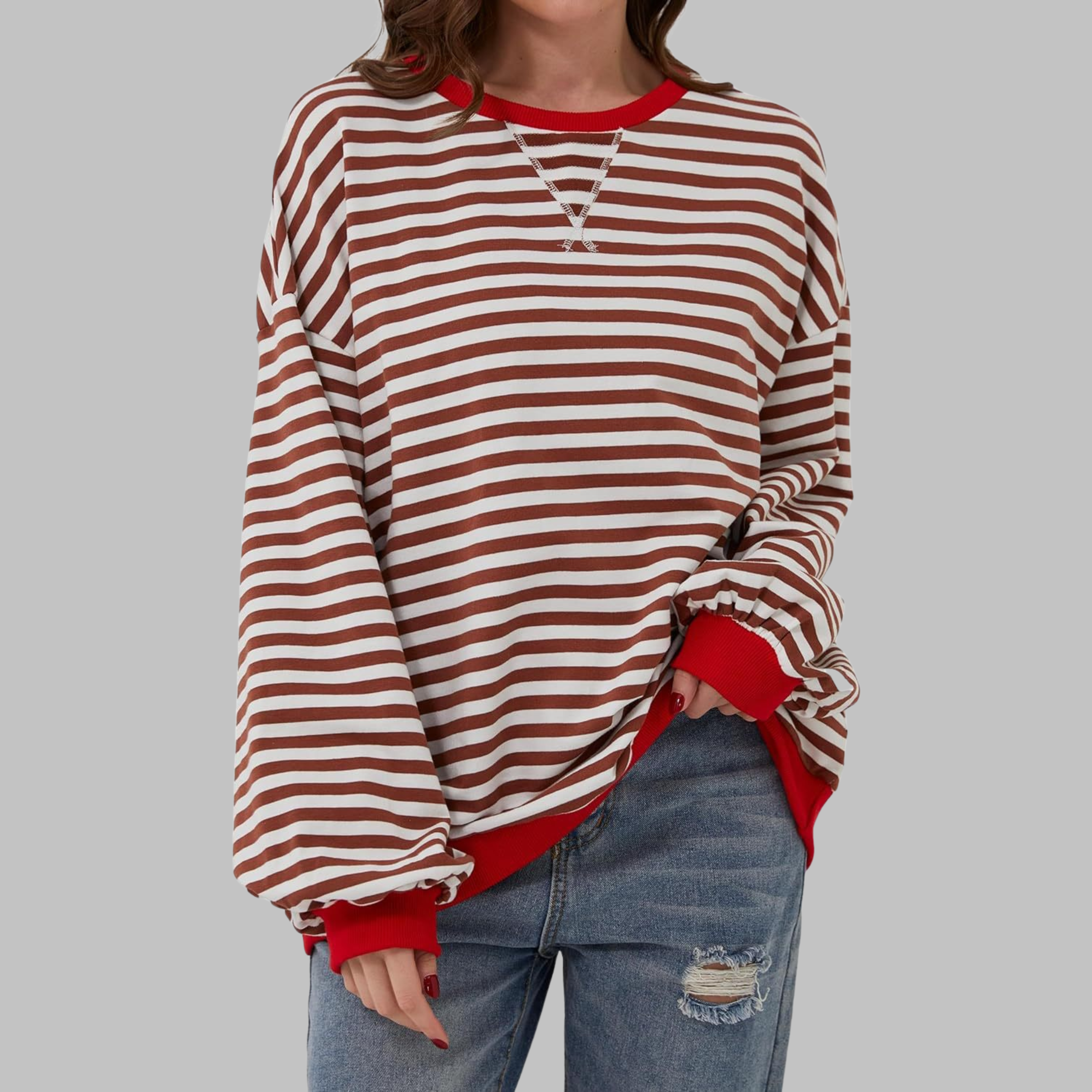 Amelia™ – Blødstrikket stribet sweater