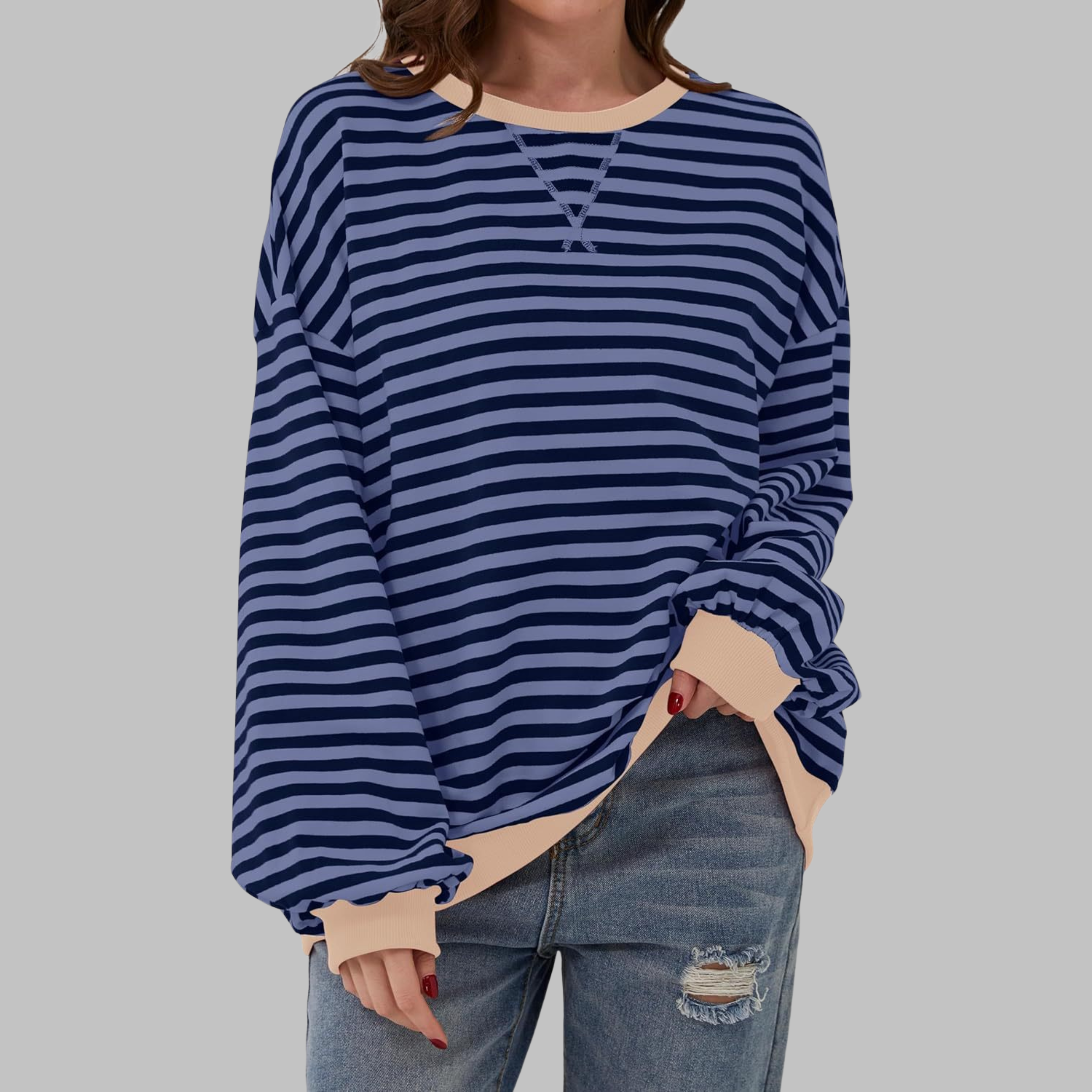 Amelia™ – Blødstrikket stribet sweater