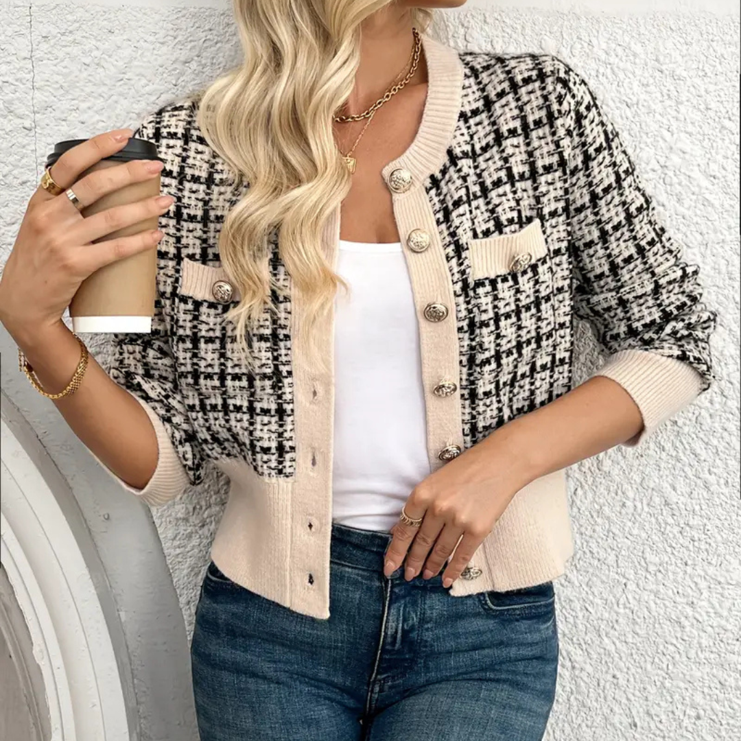 Laluna® | Ternede Cardigan Med Knaplukning
