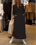 Emma | Off-shoulder kjole med 3/4-ærmer