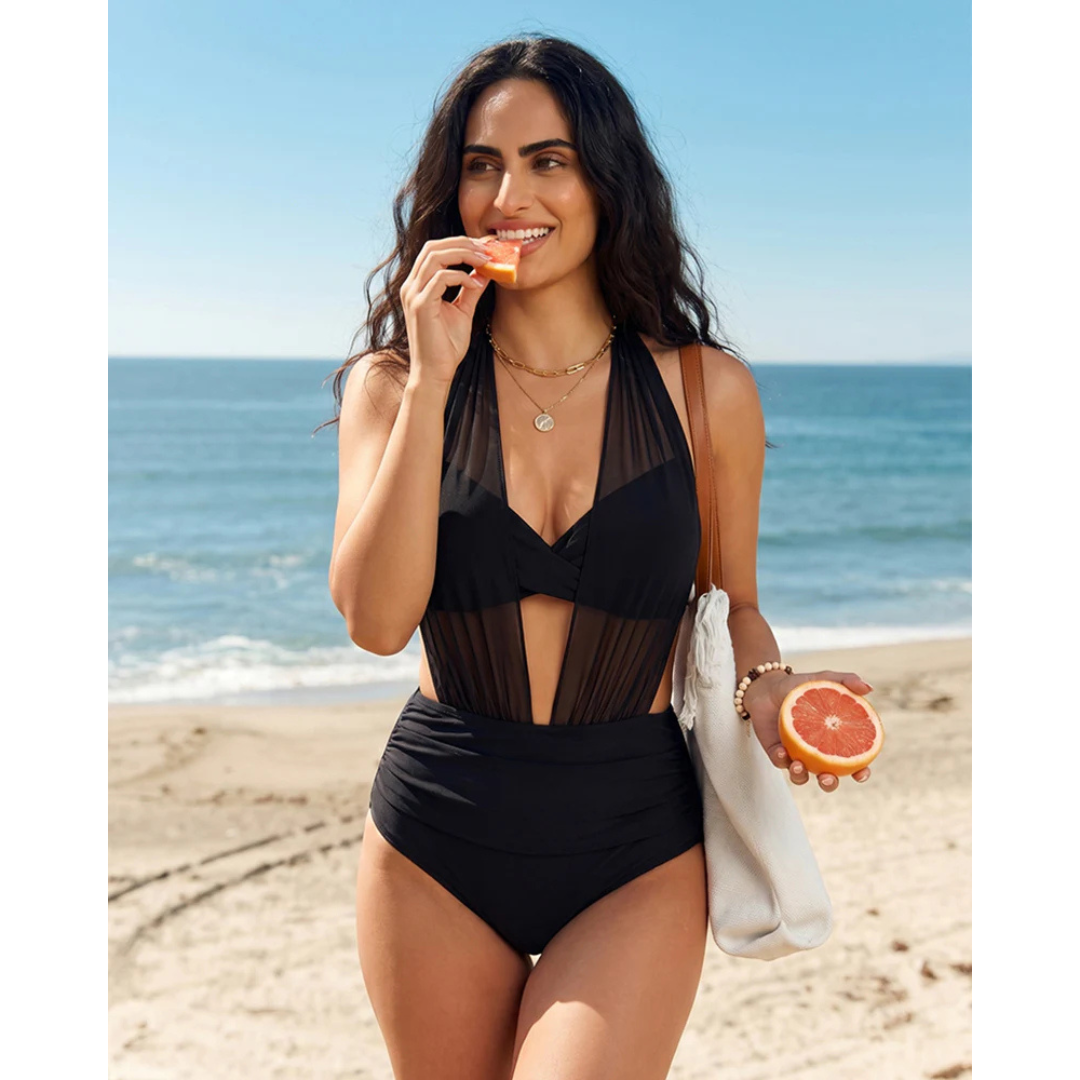 Sabine | Højtaljet Tummy Control-bikini i 2-i-1-design