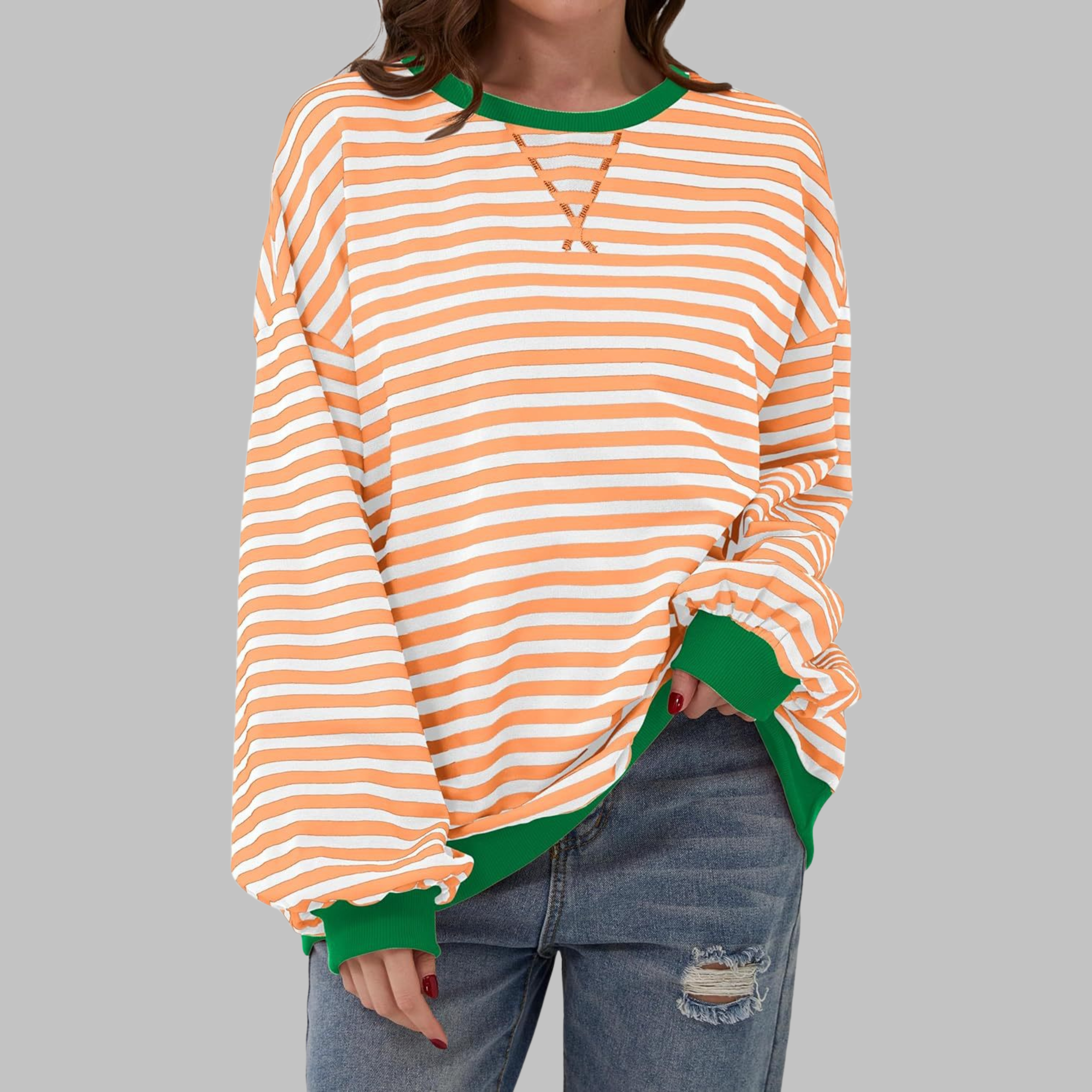 Amelia™ – Blødstrikket stribet sweater