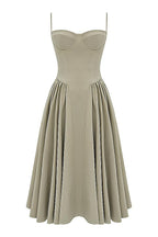 Marloes | Midi-korsetkjole i twill