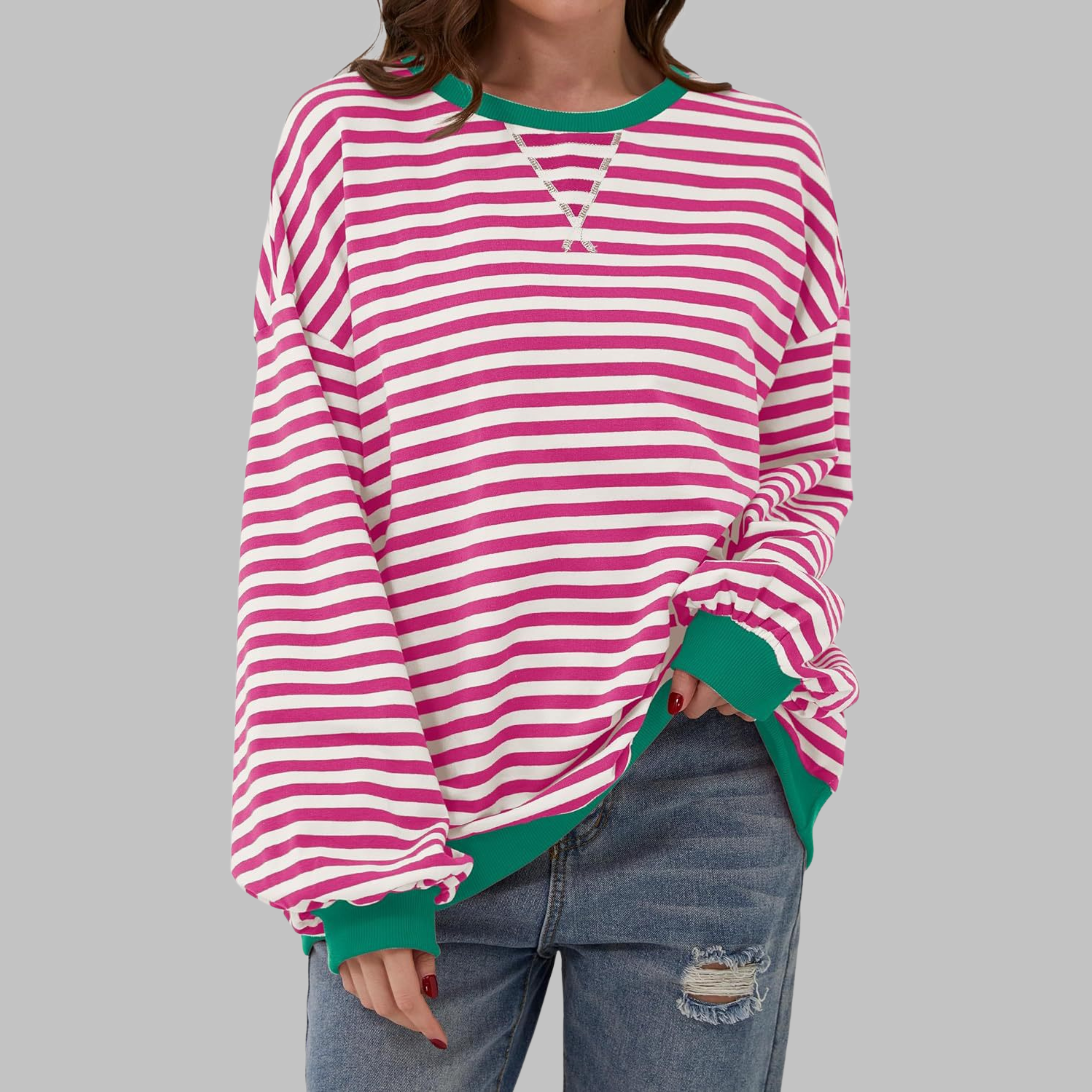 Amelia™ – Blødstrikket stribet sweater