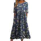 Julie™ - Elegant Broderet Midi Kjole