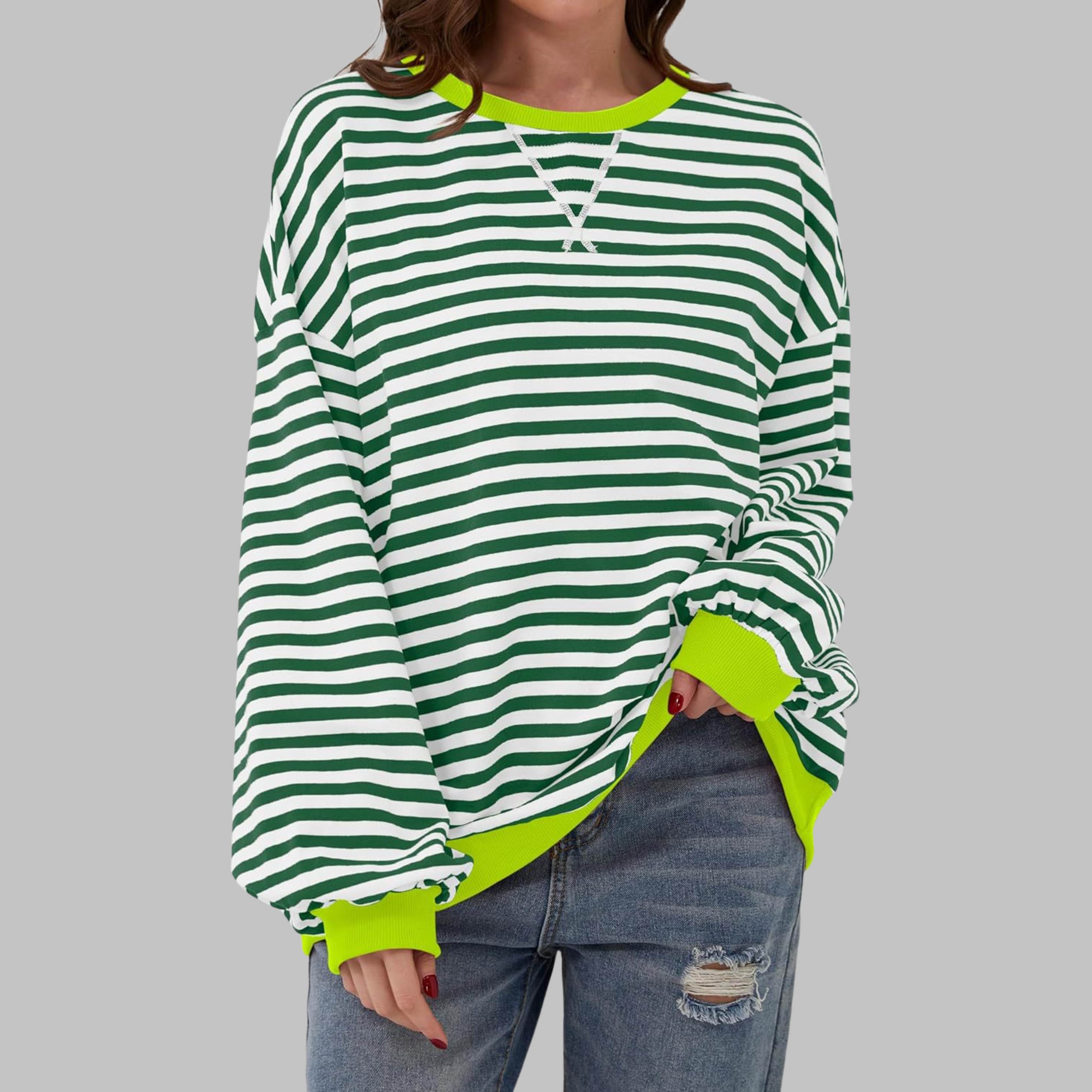 Amelia™ – Blødstrikket stribet sweater