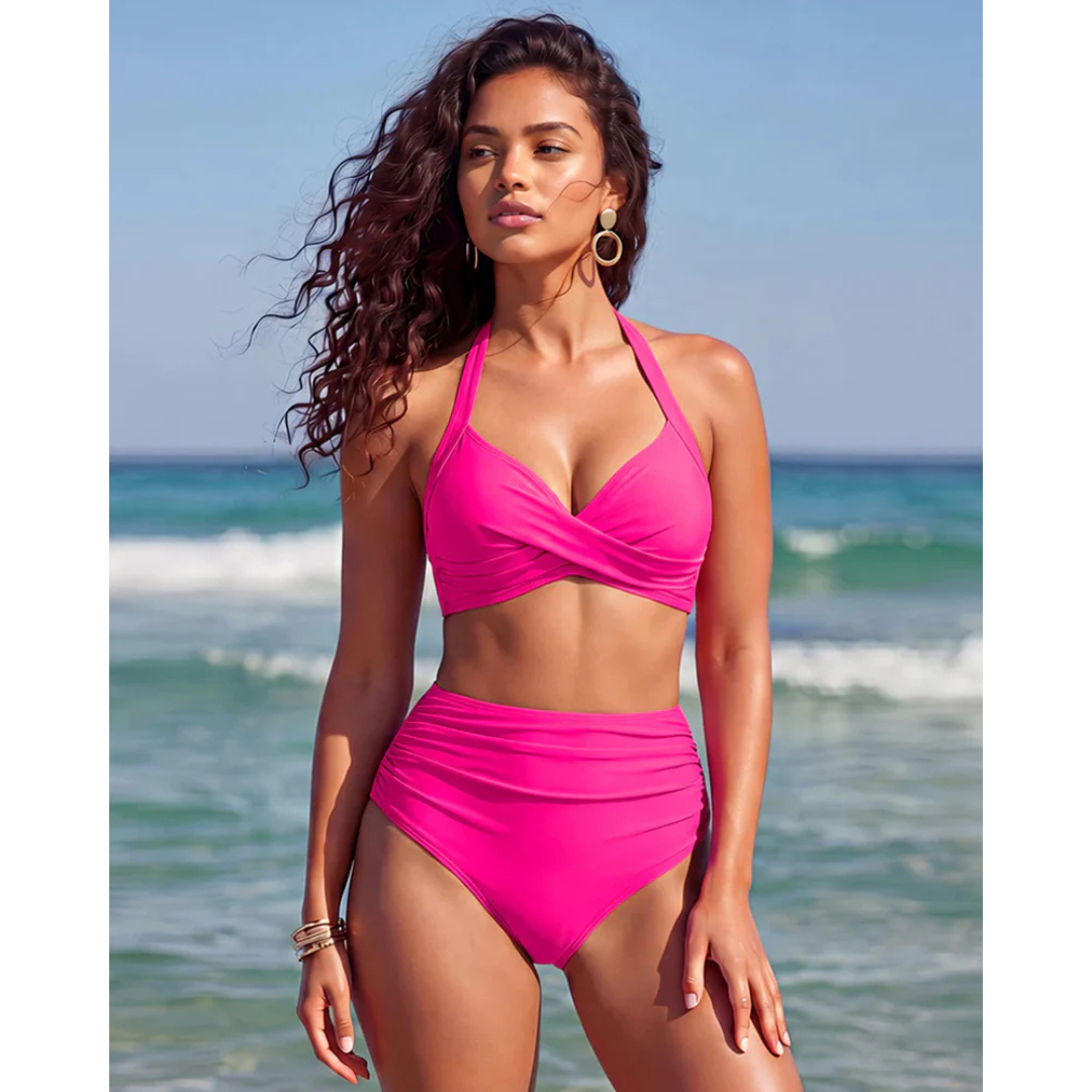 Sabine | Højtaljet Tummy Control-bikini i 2-i-1-design
