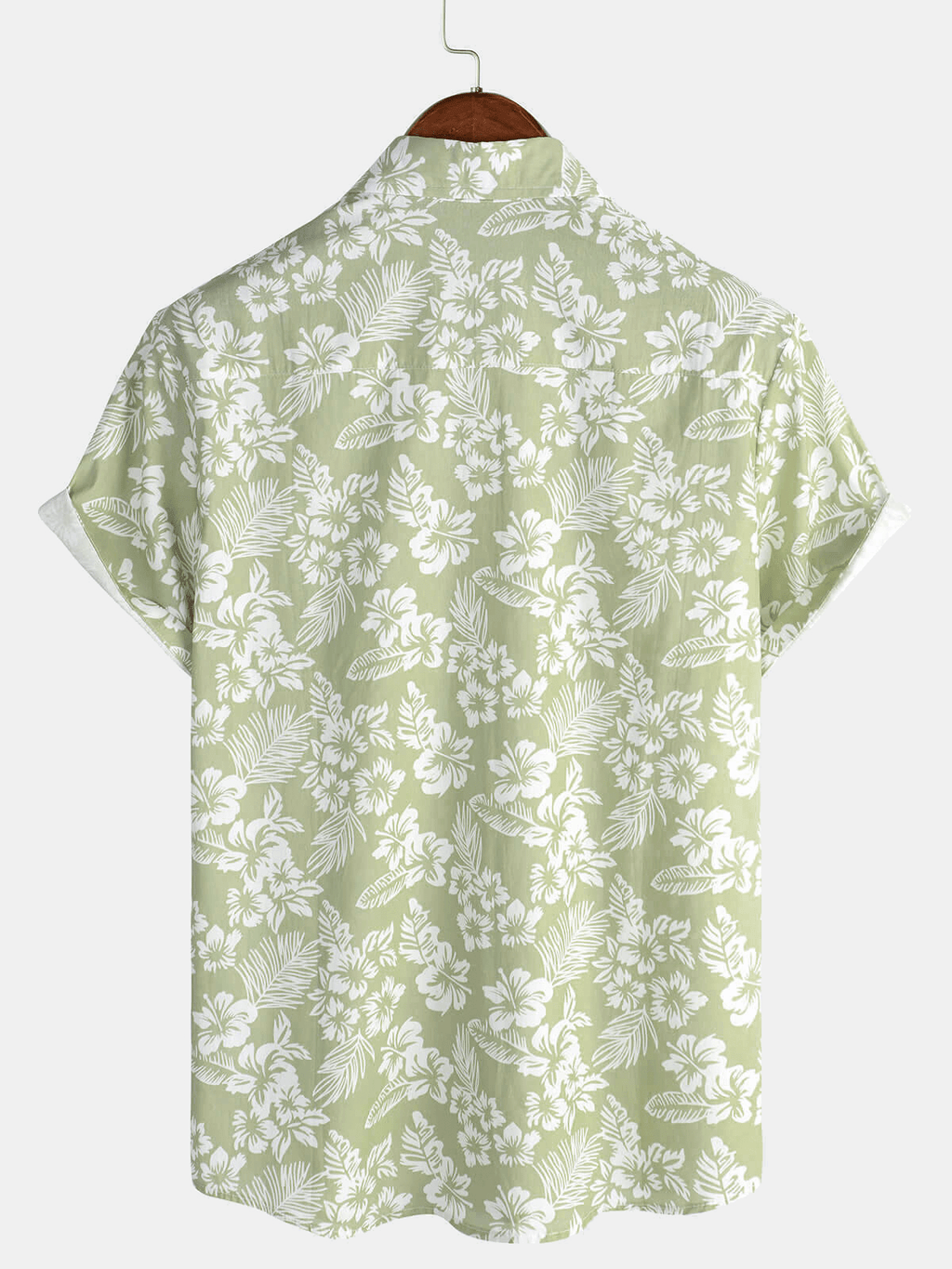 Hawaiiskjorte med korte ærmer og blomstermønster