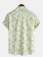 Hawaiiskjorte med korte ærmer og blomstermønster