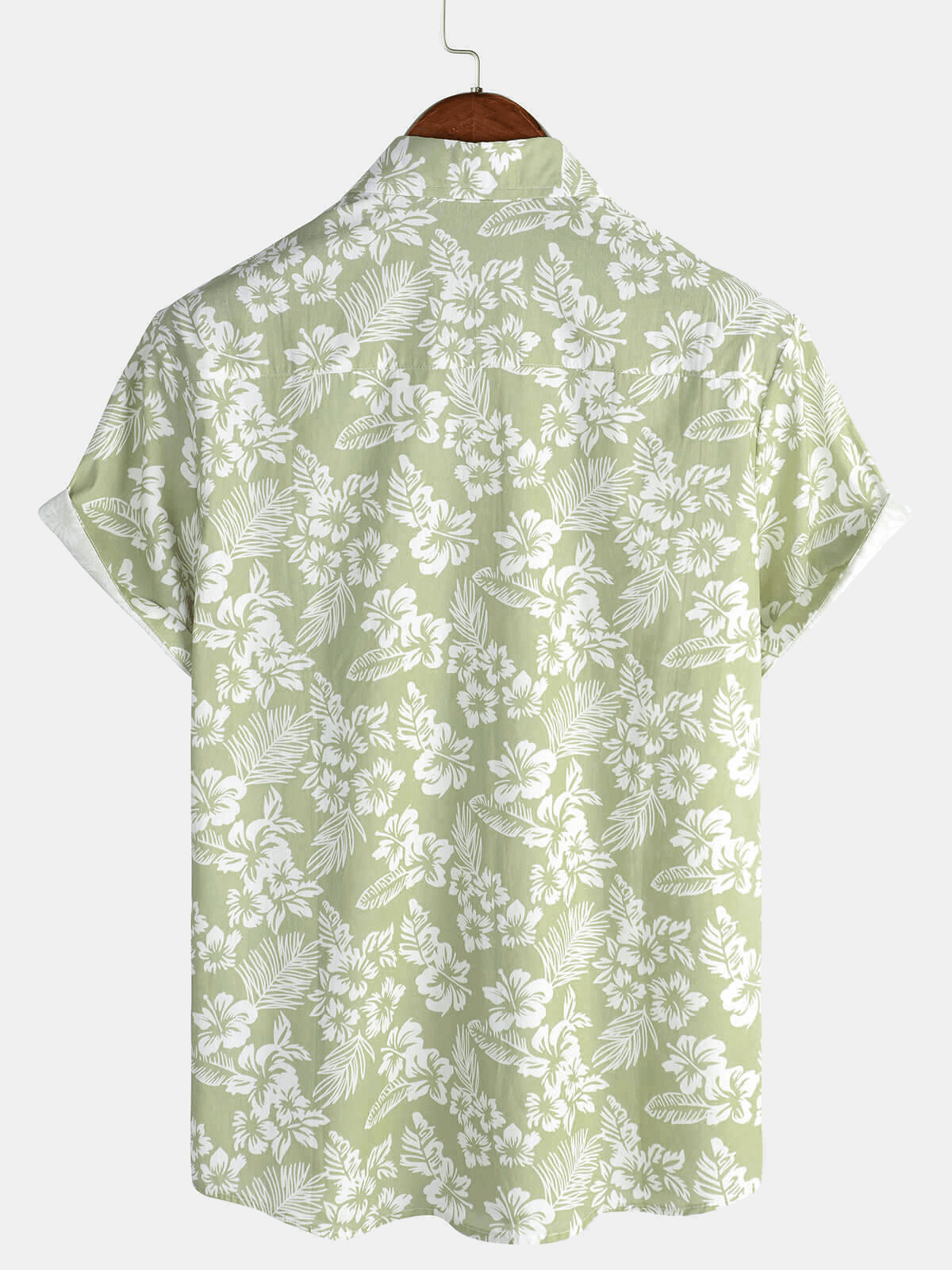 Hawaiiskjorte med korte ærmer og blomstermønster