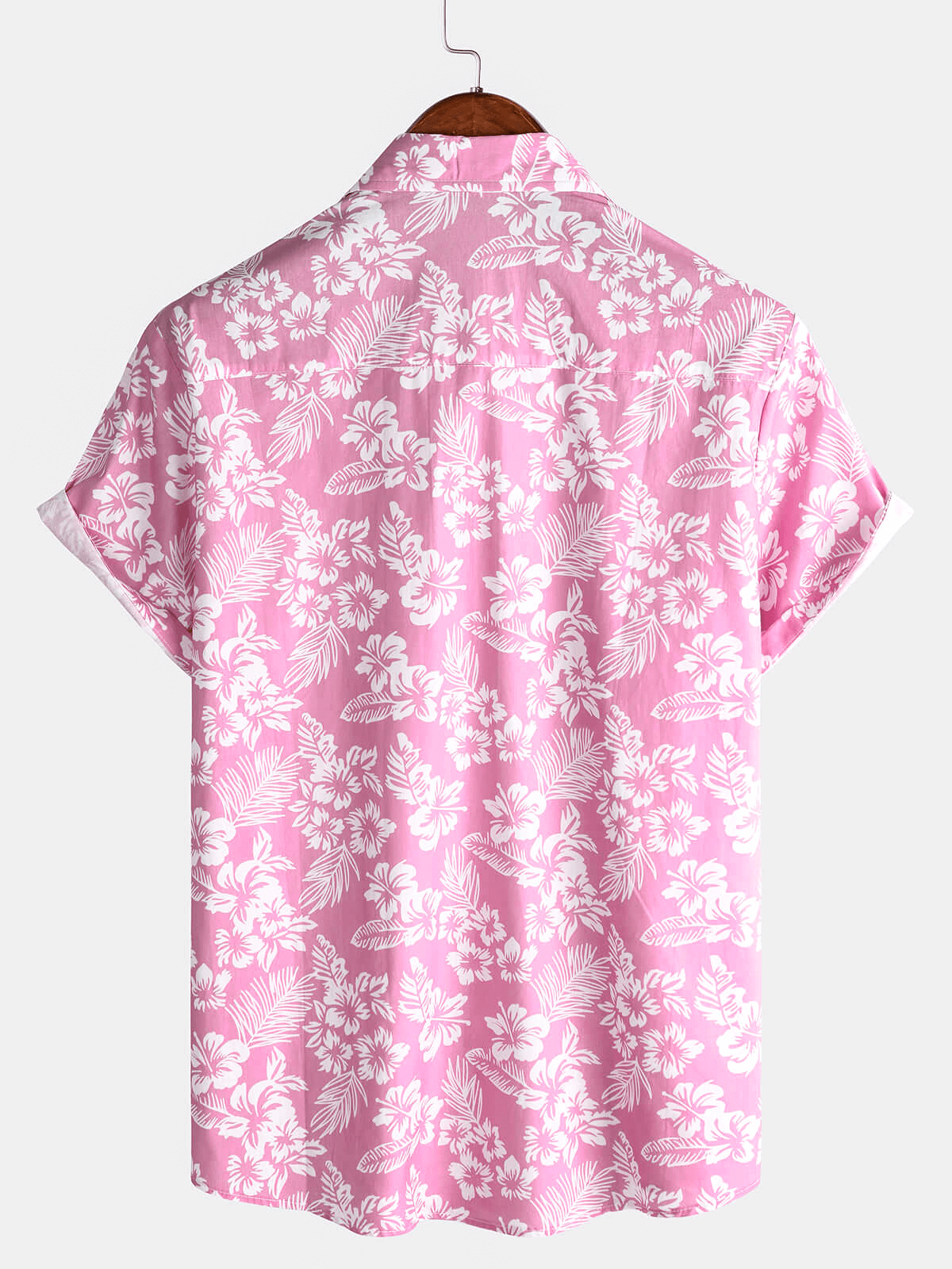Hawaiiskjorte med korte ærmer og blomstermønster