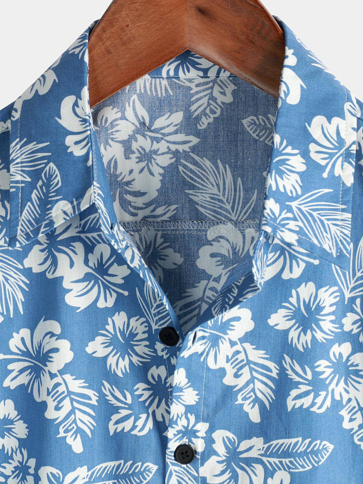 Hawaiiskjorte med korte ærmer og blomstermønster