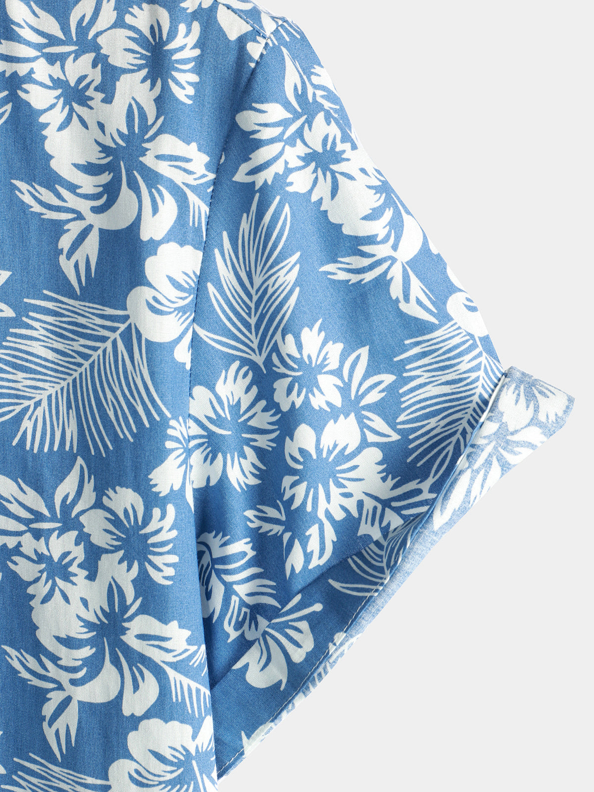 Hawaiiskjorte med korte ærmer og blomstermønster