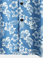 Hawaiiskjorte med korte ærmer og blomstermønster