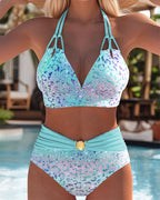Julia | Sommerlig højtaljet bikini