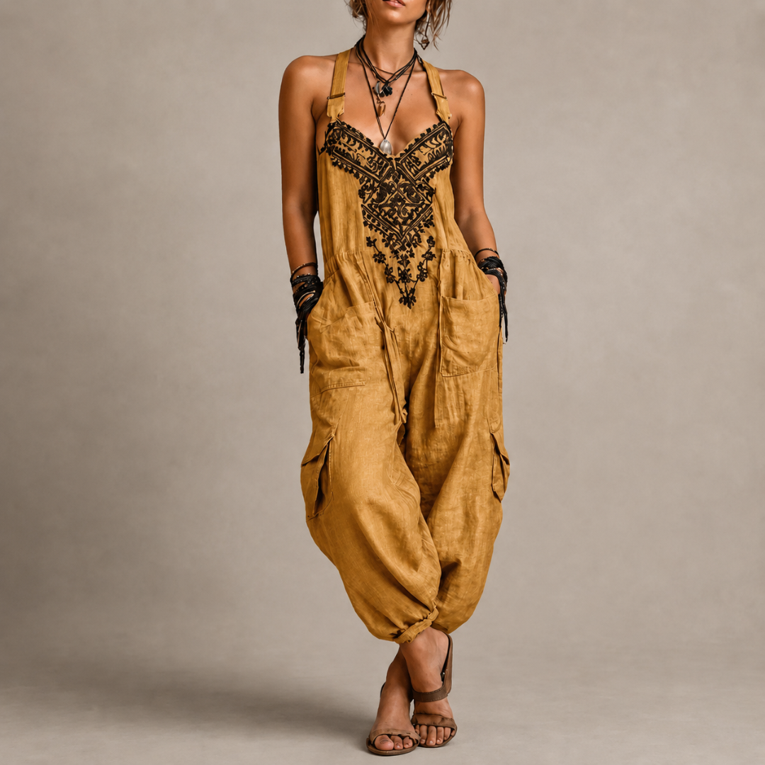 Astrid | Broderet Bohemien Jumpsuit