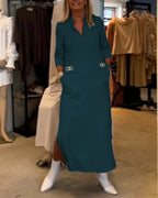 Emma | Off-shoulder kjole med 3/4-ærmer