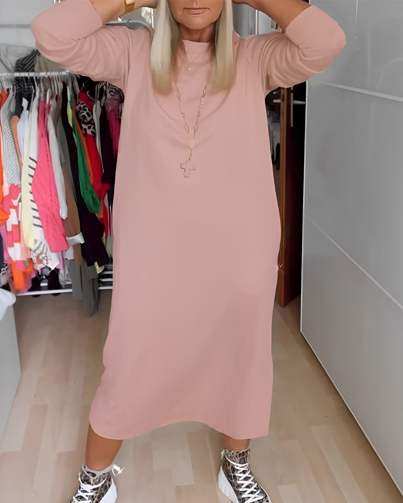 Emma | Afslappet kjole med rund hals