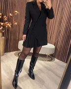 Kjole med revers og blazerlook