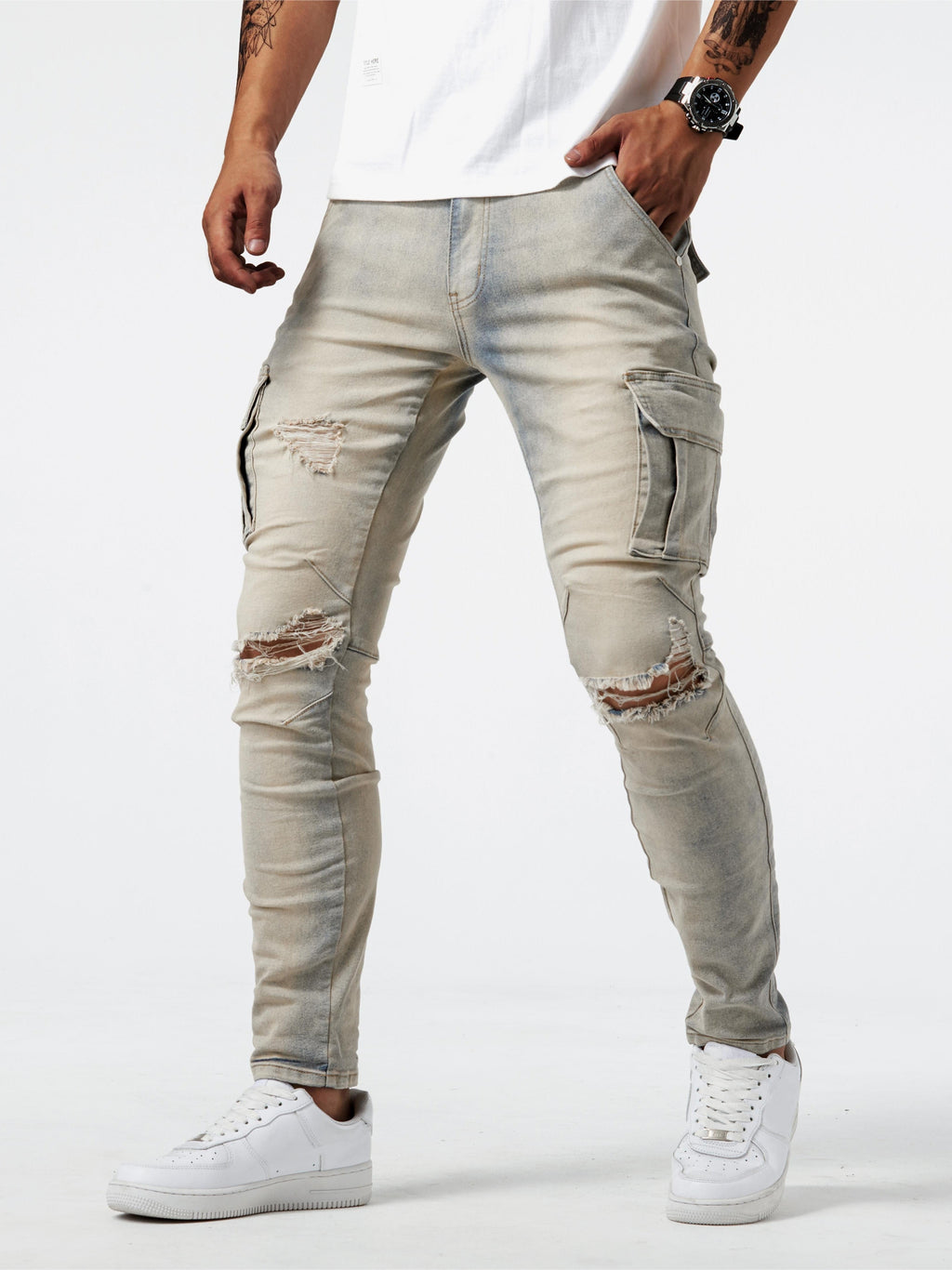 Laluna® | Slim Fit Cargo-jeans