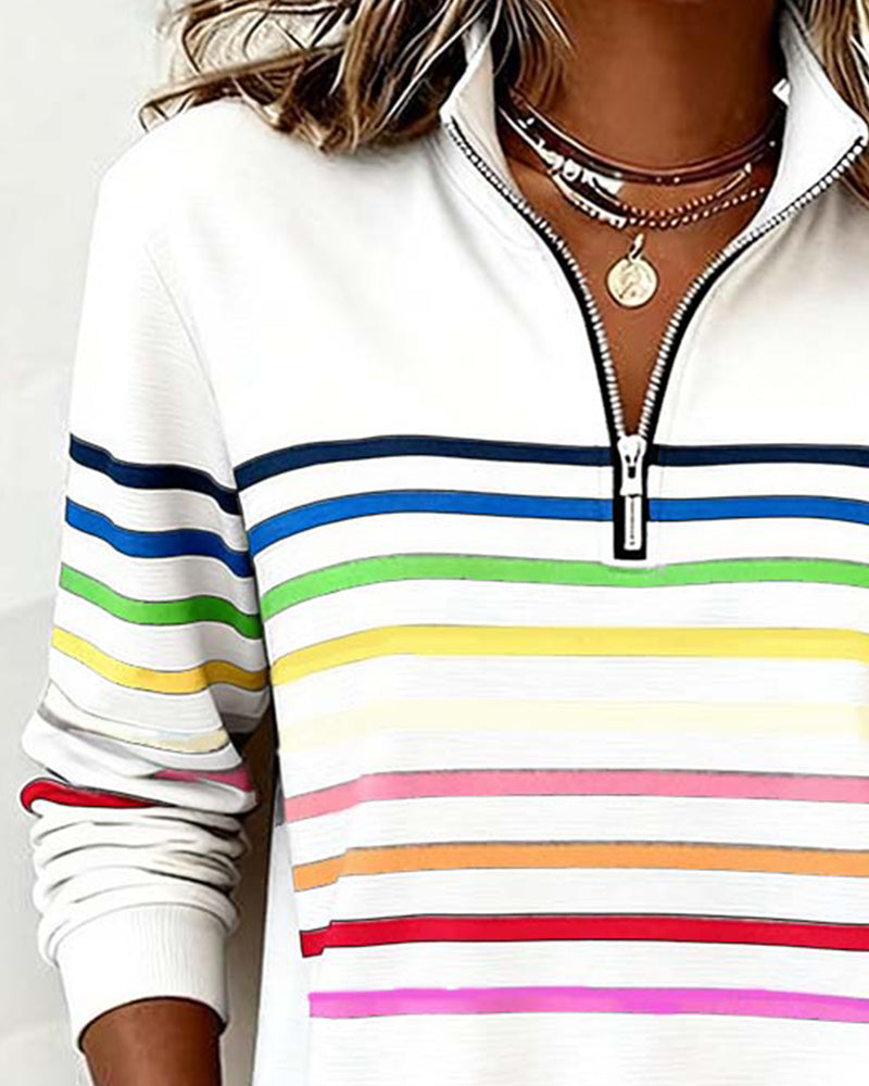 Moderigtig sweatshirt med regnbue