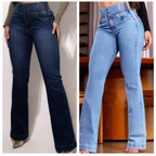 Fleur | Højtaljede Stretch Flare Jeans
