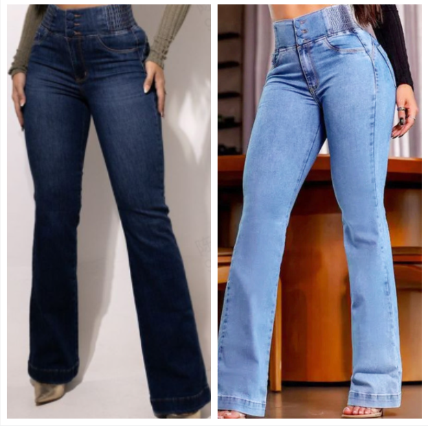 Fleur | Højtaljede Stretch Flare Jeans