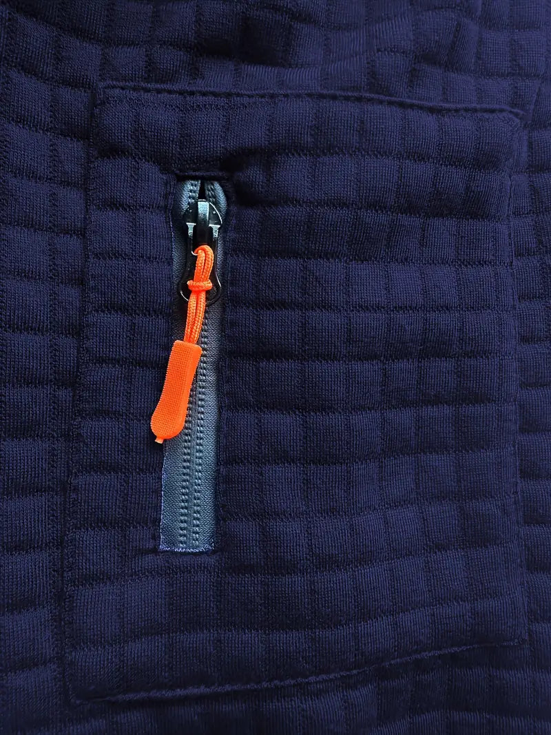 Polo med struktur og ærmelomme