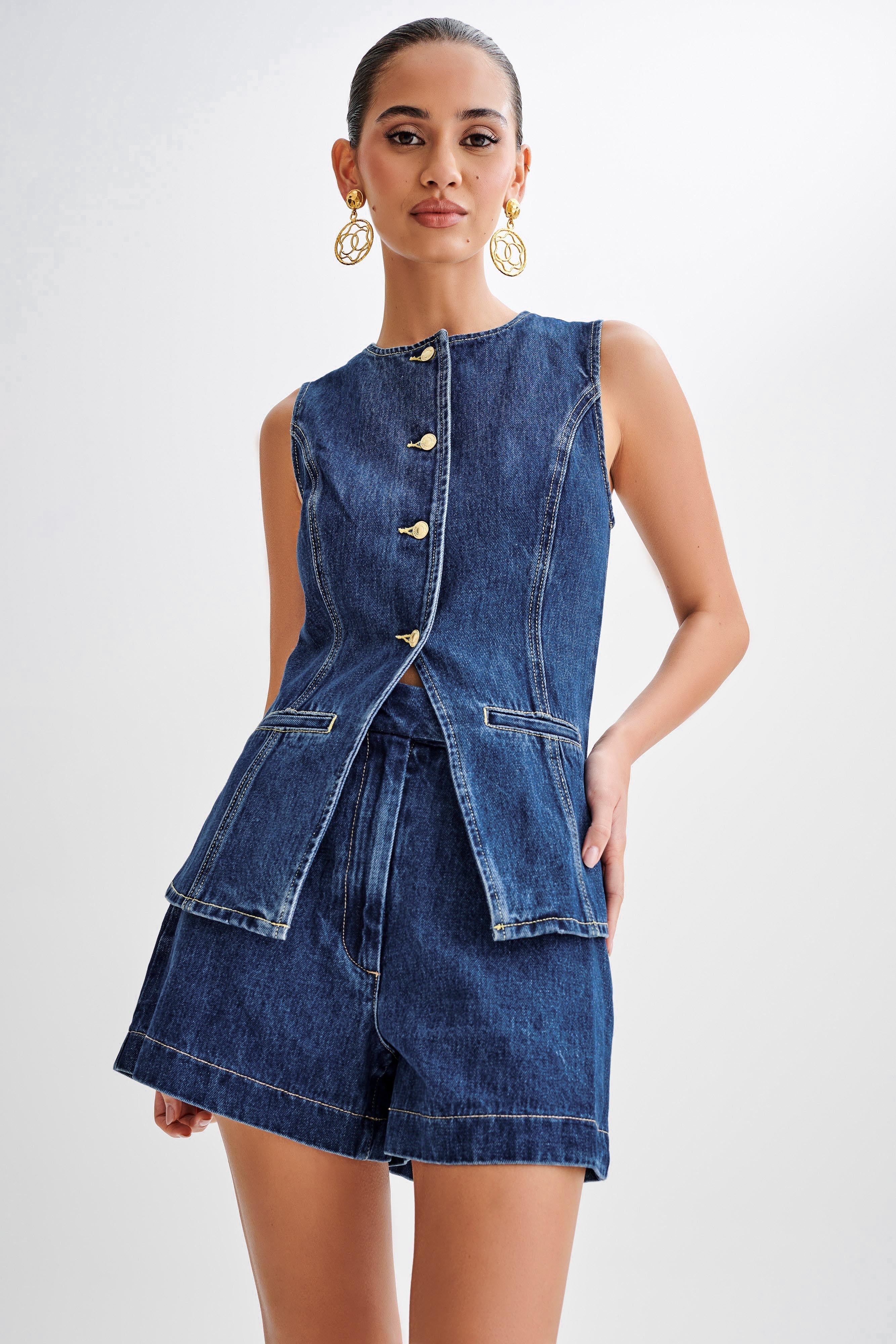 LALUNA® | SÆT MED DENIMKNAPPER