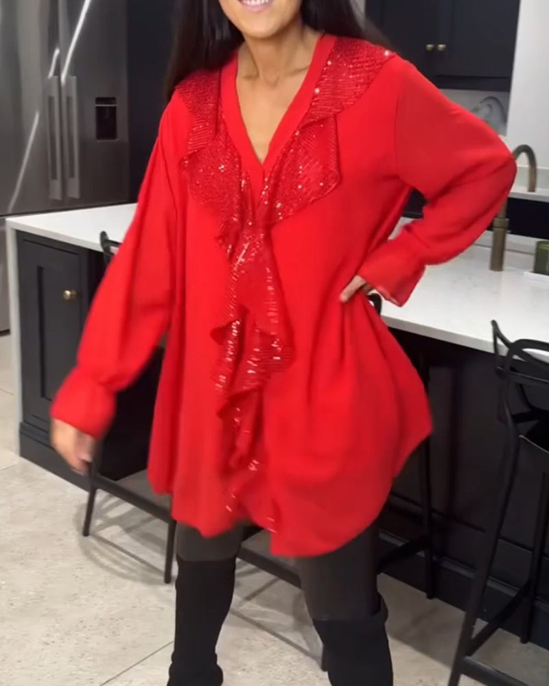 Lisa | Stilfuld bluse med flæser