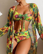 Glenda - Bikini med blomstret nederdel