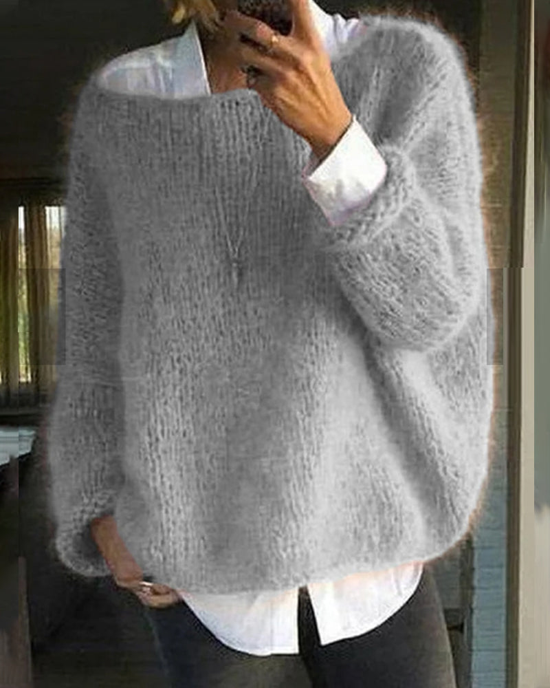 Noor | Rundhalset Sweater med Krave