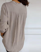Nina | Casual top med pailletindsats og knapper