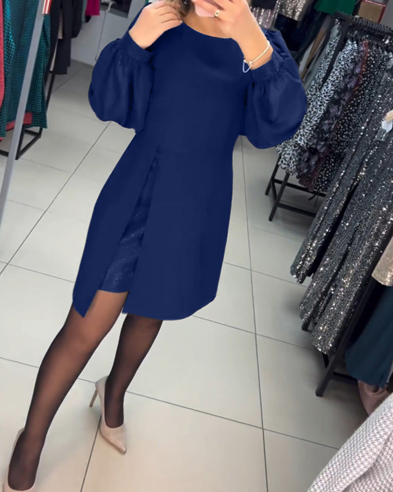 Eva | Elegant ensfarvet sommerkjole