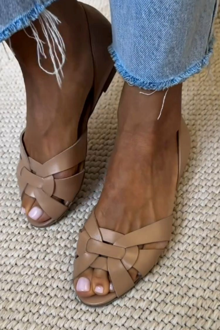 Serafina | Flettede Natur Sandaler