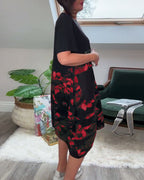 Patchworkkjole med Rund Hals og Blomsterprint